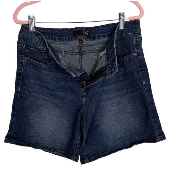 1822 Denim Pants - 1822 Denim Women’s High Waist Dark Blue Jean Shorts